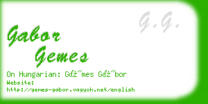 gabor gemes business card